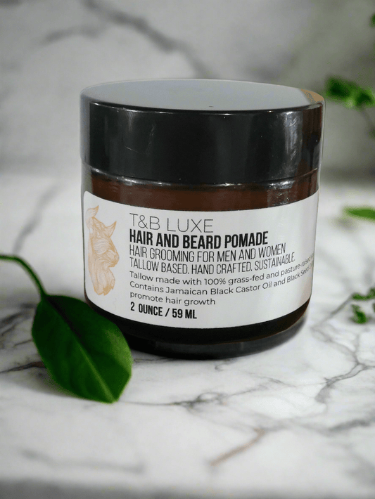 T&B Luxe Hair and Beard Pomade All Natural Tallow Balm - T&B LUXE